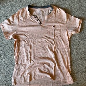 INC International Concepts Light Pink Henley Top